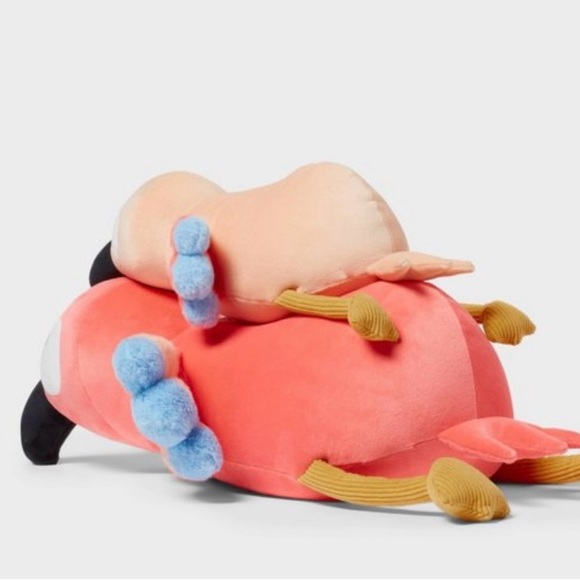 Pillowfort weighted sensory plush Parrott bundle mommy and baby - Picture 2 of 4